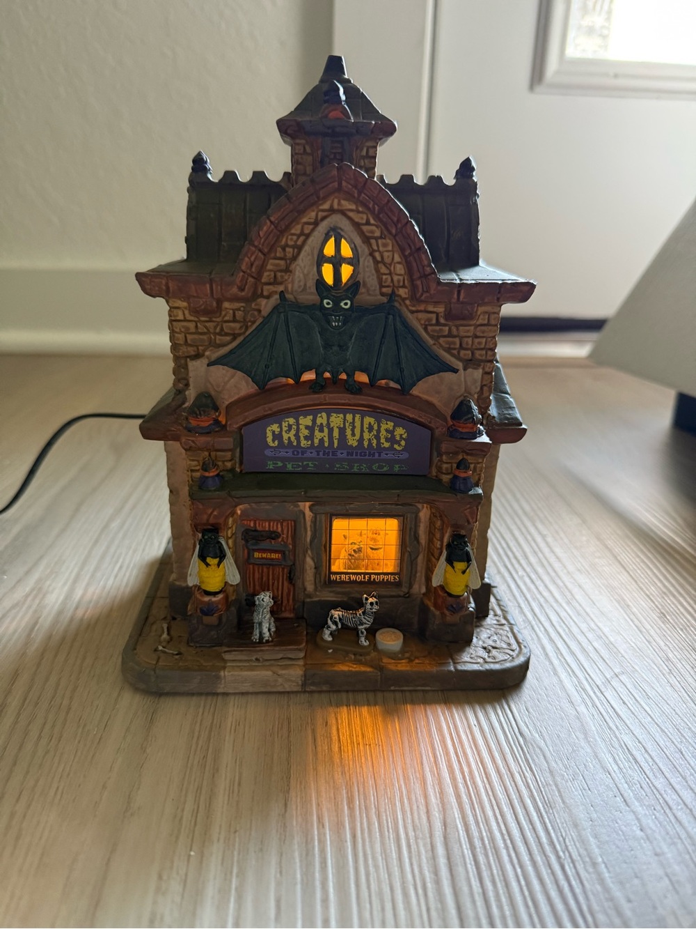Lemax Halloween Creature Shop Lighted Figurine - Brown, Black, Orange, Yellow